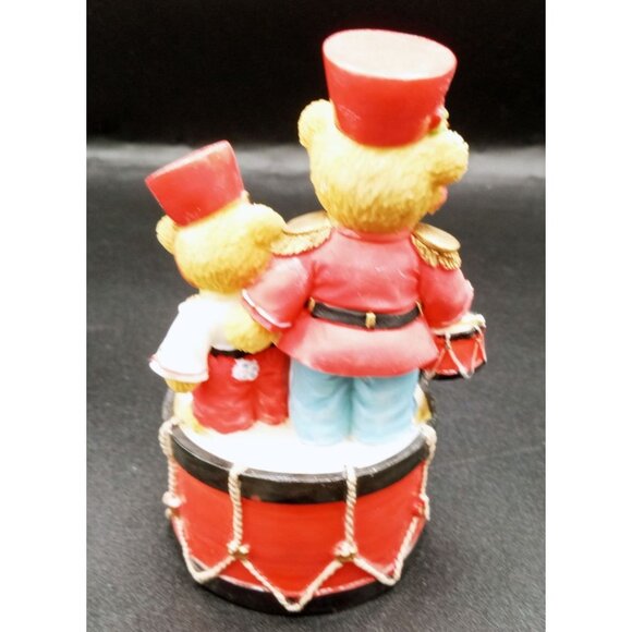 Marching To Beat of Holiday Fun Cherished Teddies Vintage Drummer Boy Bears 2004 - Picture 8 of 15
